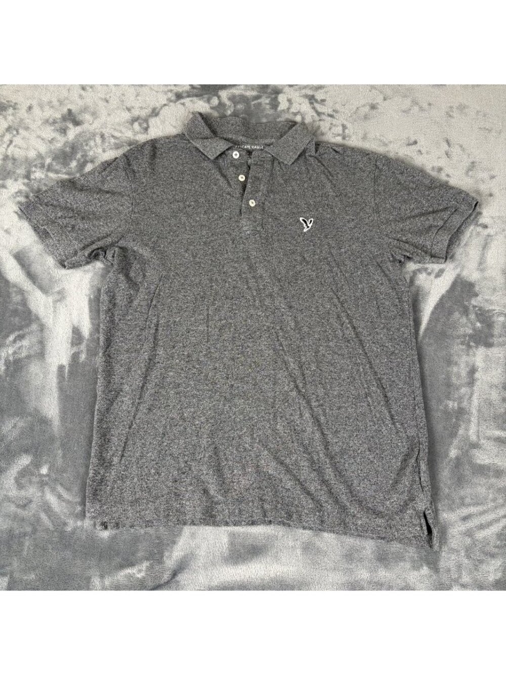 American Eagle Outfitters Gray Preppy Polo Men’s Size Small Standard Fit